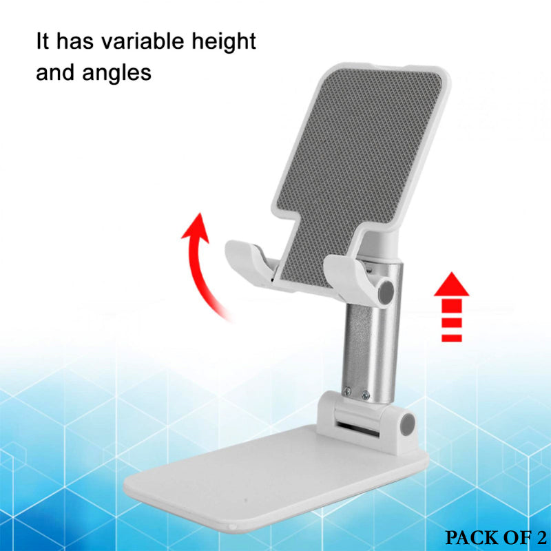 Pack Of 2 Portable Desktop Folding Lifting Bracket Mobile Phone Stand Desk Mounts For Phones