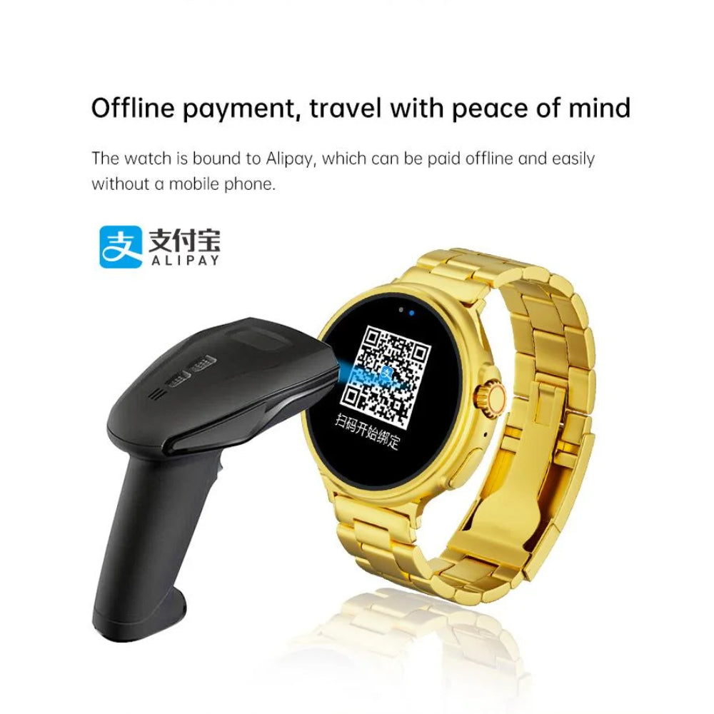 G10 24K Gold Amoled Display Luxury Stainless Steel Sports Heart Rate Health Monitoring Watch Smart Watch