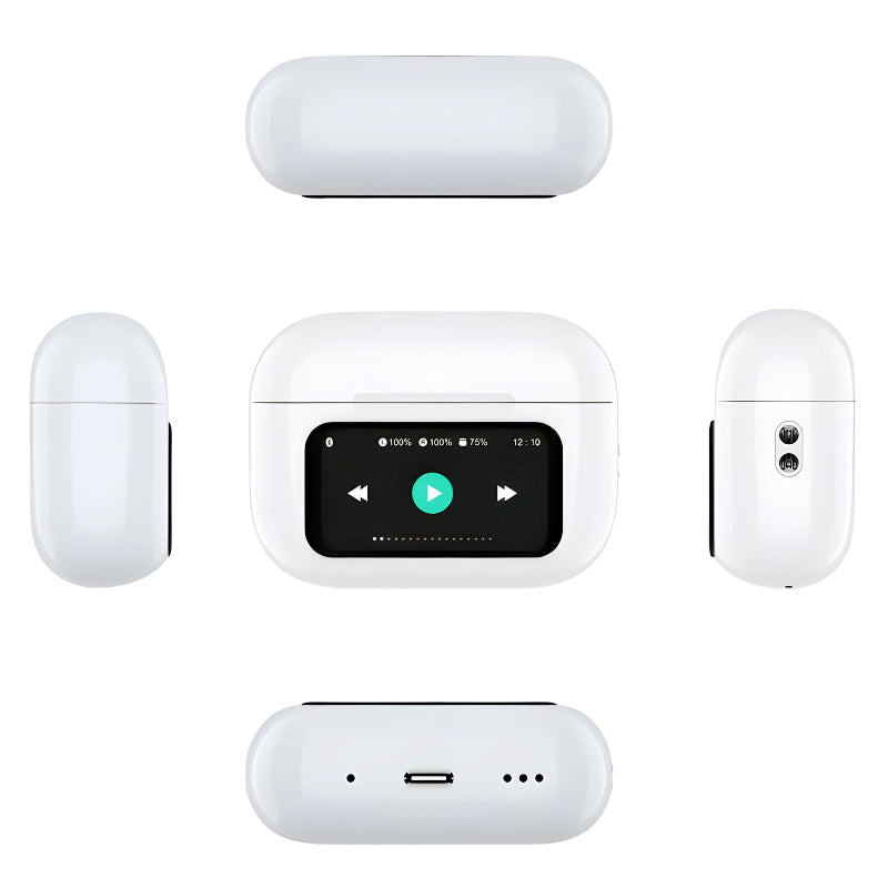 A9 Pro High Quality Sound, ENC Noise Reduction Wireless AirPods With Smart Touch Screen Control