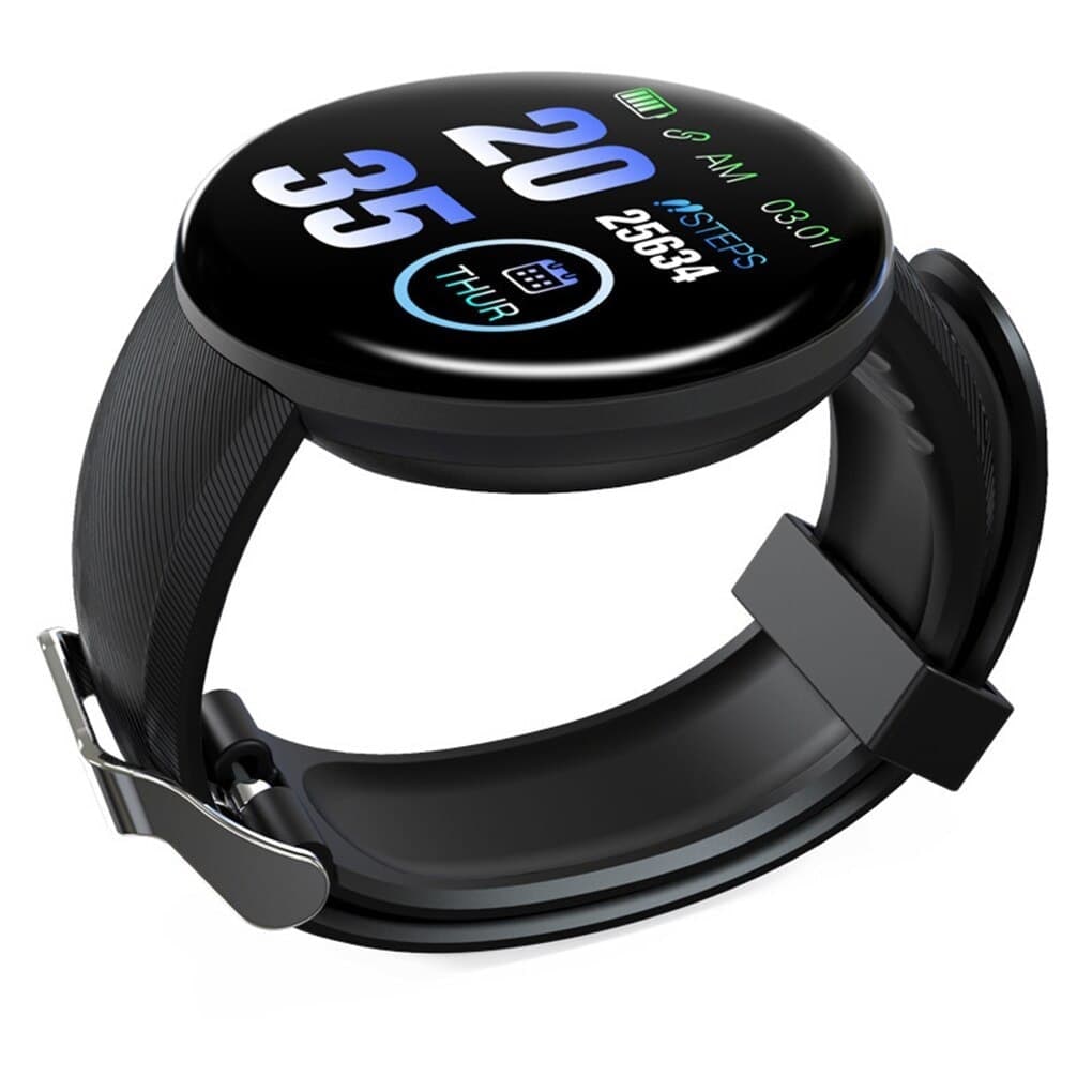 D18 Heart Rate Blood Pressure Smartwatch Color Screen Fitness Tracker Smart Watch IP65 Waterproof