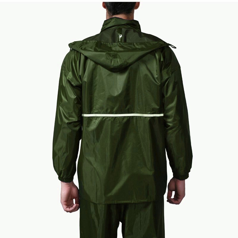 Outdoor Waterproof Motorcycle Rainwear Travel Raincoat with Pants for Men