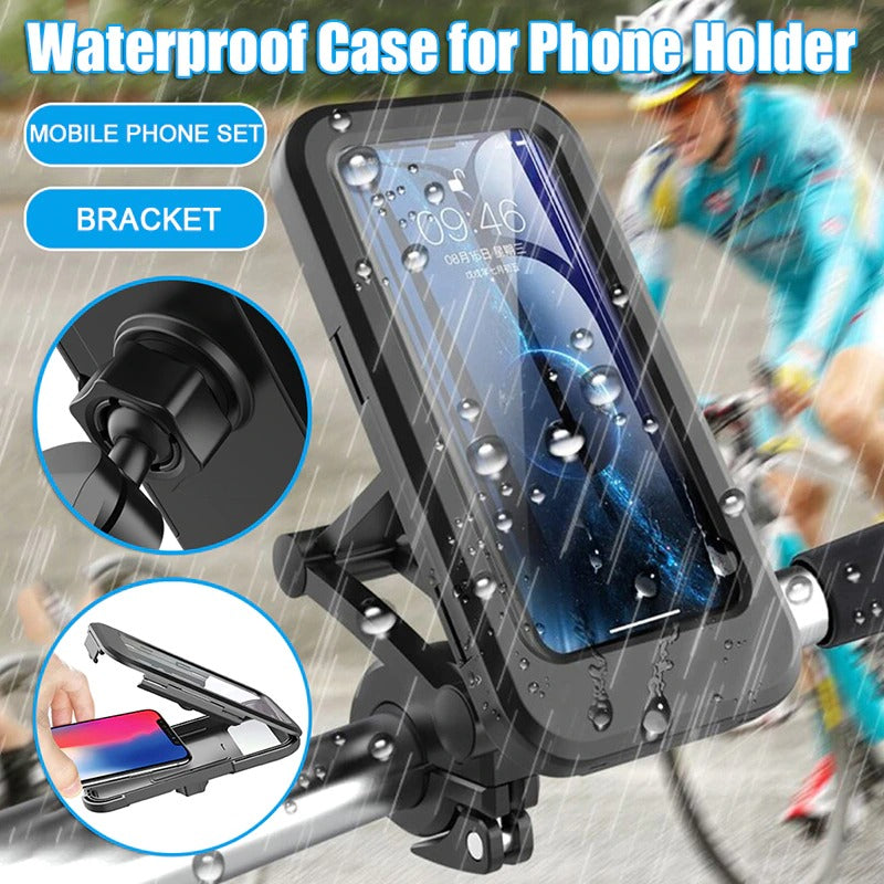 Bicycle Mobile Phone Holder Waterproof Handlebar 360 Rotatable All-Inclusive Magnetic Stand