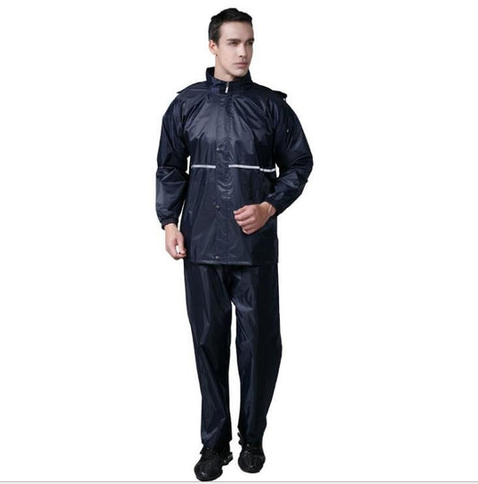 Outdoor Waterproof Motorcycle Rainwear Travel Raincoat with Pants for Men