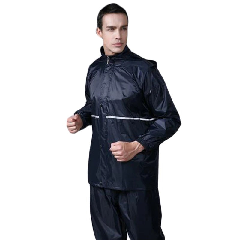 Outdoor Waterproof Motorcycle Rainwear Travel Raincoat with Pants for Men