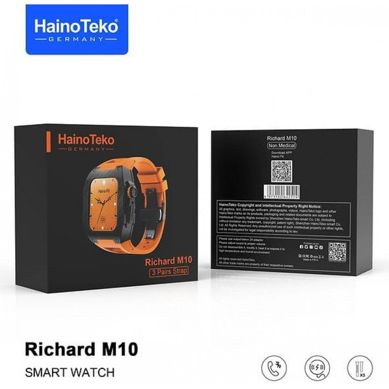 Richard M10 Smart Watch With Wireless Charging And Three Stylish Straps