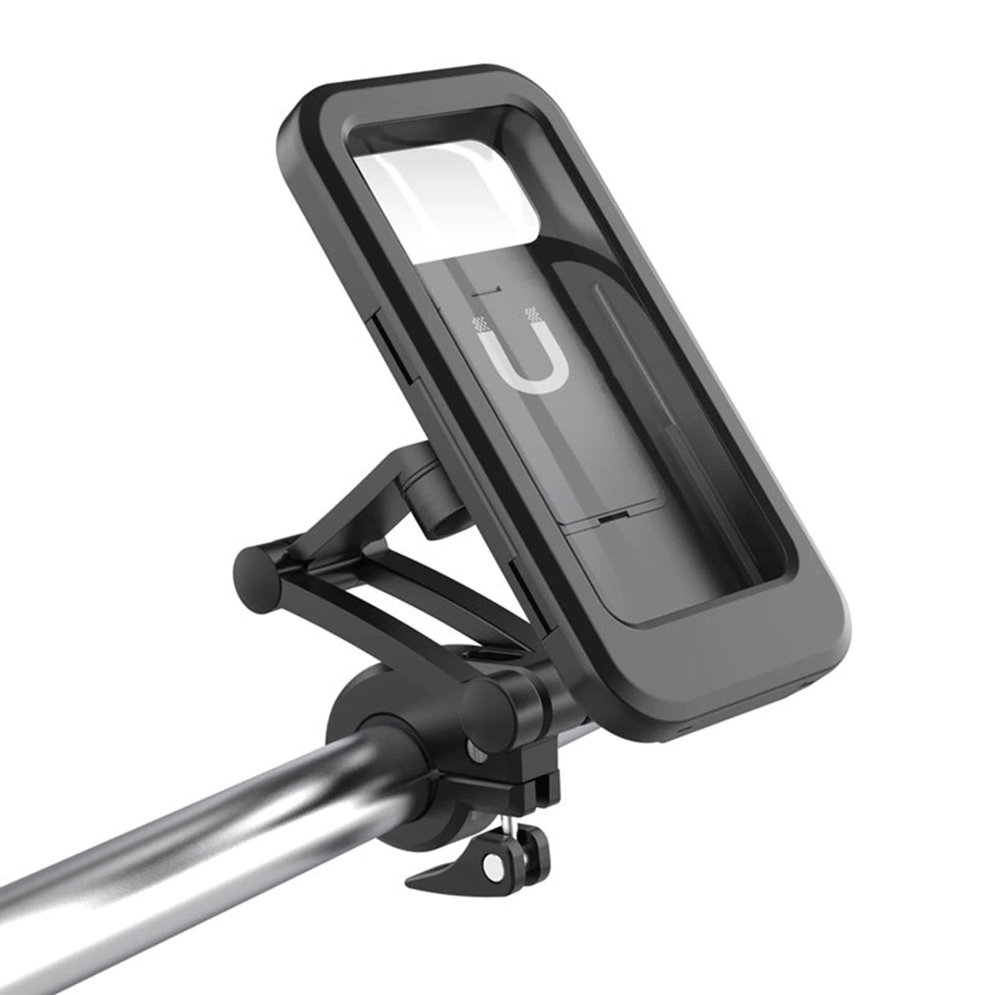 Bicycle Mobile Phone Holder Waterproof Handlebar 360 Rotatable All-Inclusive Magnetic Stand